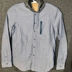 Oakley Regular Fit Quilted Hood Button Down Small
